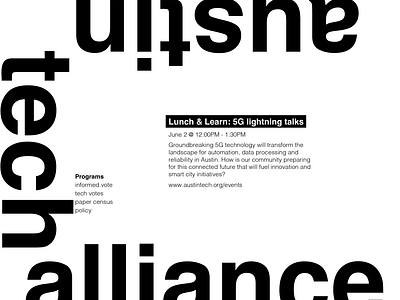 Event poster inspired by Michael Bierut.