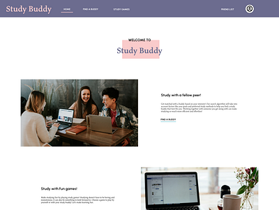 Study Buddy Website design ui ux