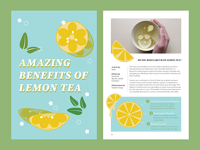 Lemon Tea design illustration typography