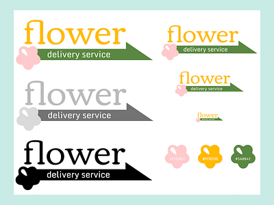 flower delivery service branding logo typography