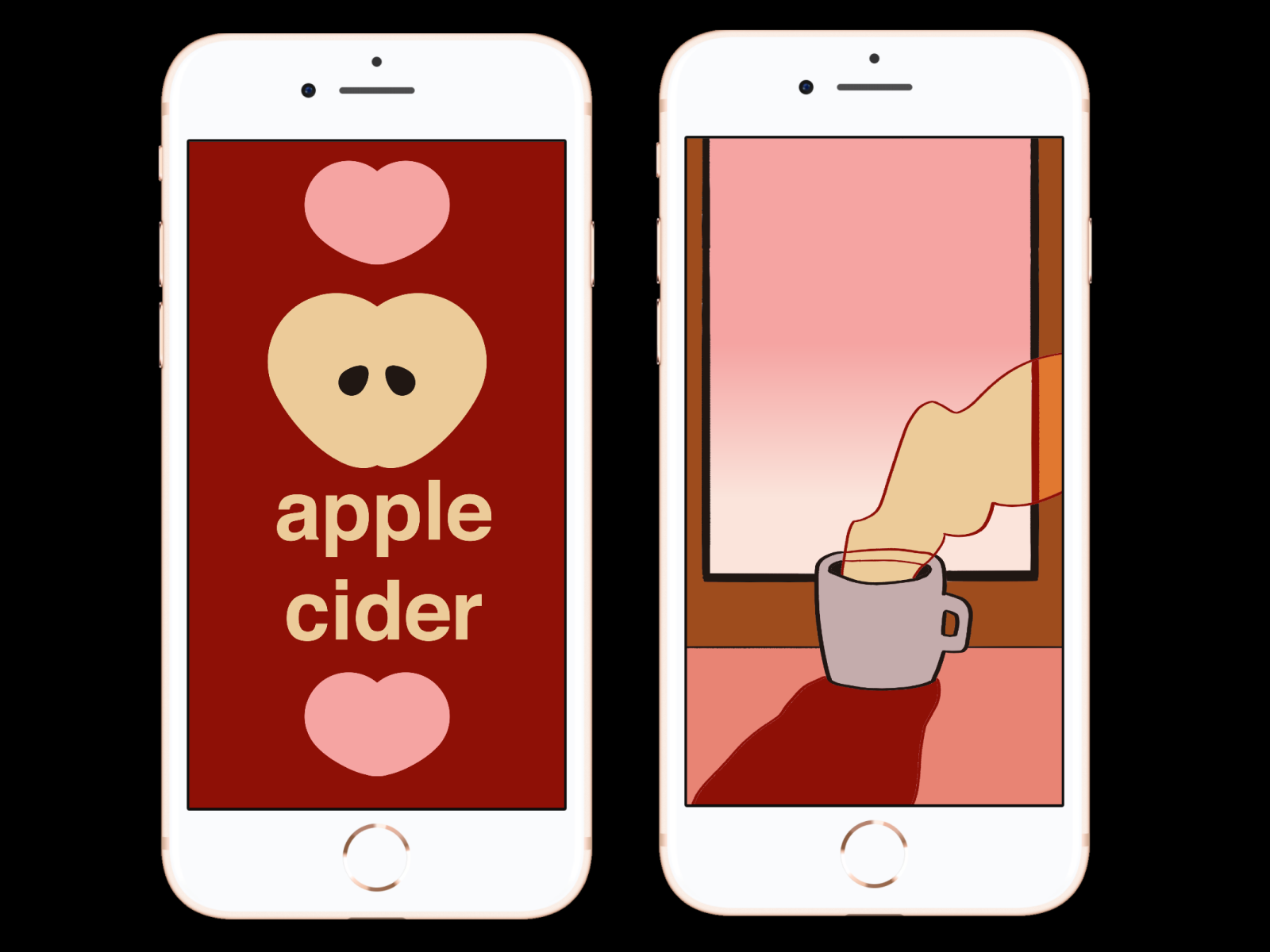 apple cider by Natalie Tsang on Dribbble