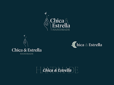 Chica & Estrella Handmade Logo Design branding design illustration logo typography