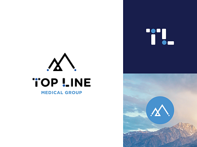 Top Line Logo branding design icon identity logo mark vector