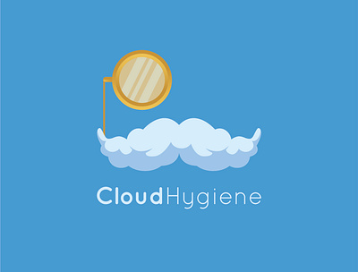 Cloud hygiene logo app branding cloud cloudhygiene design logo logo design modern mustache simple typography ui ux vector