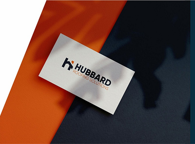 HUBBARD logo mockup presentation app branding design illustration learning logo logo design modern orange simple