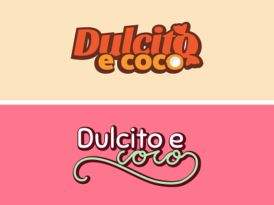 Dulcito e coco logo candy coco logo logo design logotype