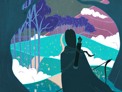 Archer on the Path illustration