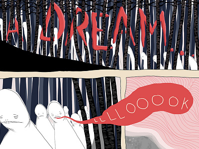 A Dream comic illustration lettering