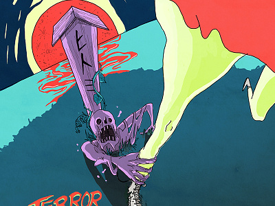 Terror at Hitomi Lake horror illustration