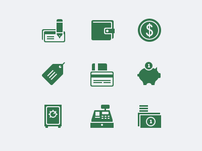 Business and Finance icons 48px bank business finance glyph green icons money pixel perfect white