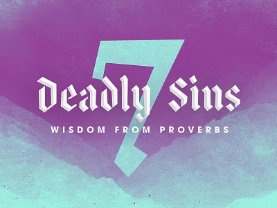 7 Deadly Sins Sermon Series church illustrator photoshop purple sermon series typography