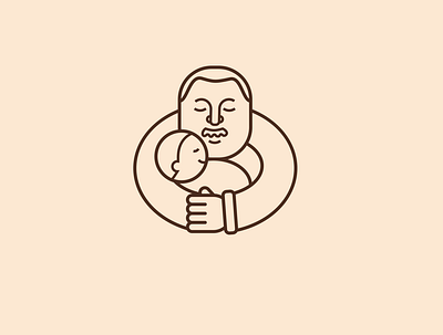 Father's Day Icon design flat icon illustration logo minimal vector