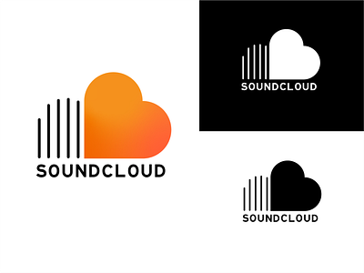 Soundcloud Logo Remade branding gradient logo monochrome remade soundcloud