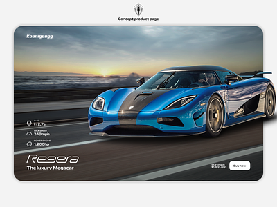 Car page concept 🚗 car challenge design koenigsegg luxury product page