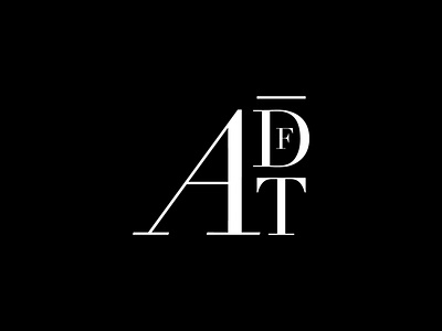 ADFT Monogram brand branding design identity illustrator logo mark minimal type typography