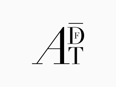ADFT Monogram brand branding design icon identity logo mark minimal monogram type typography