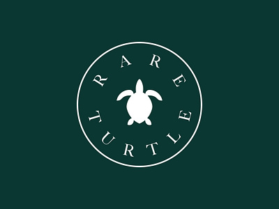 Rare Turtle badge brand branding design identity illustrator logo mark minimal typography vector