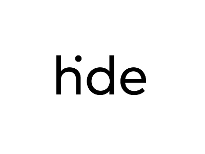 hide Logo brand branding design identity illustrator logo mark minimal type typography