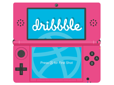 Dribbble Debut 3ds ball debut ds first shot flat games illustrator nintendo