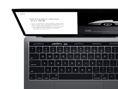 Mercedes-Benz History Timeline interface mac sketch touchbar ui ux web