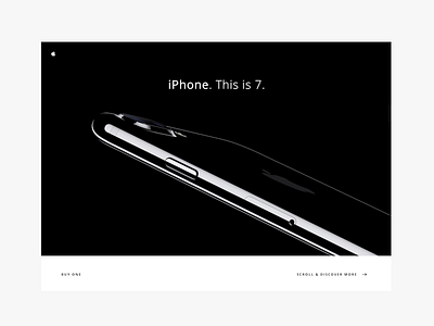 Apple iPhone 7 product page. apple black iphone mac redesign sketch ui ux web white