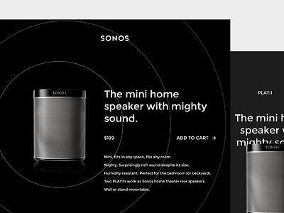 Sonos Redesign (black version) clarity clean designwithlove lovefordesign simplicity sonos ui userexperience ux website