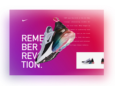Remember the revolution - Nike Air 70 balance clarity clean design interface nike simple simplicity ui ux web