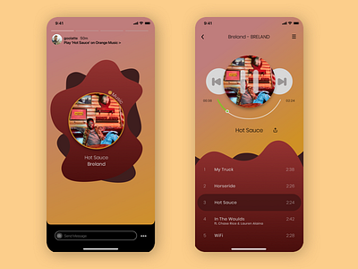 Music Player & Insta Share