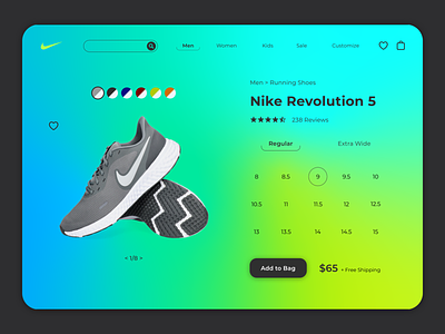 Nike Webpage color design freeform gradient gradient illustrator logo minimal typography ui ui design ux ux design uxdesign uxui vector web website