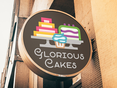 Cake Bakery logo app branding design icon illustration logo logo design sketch typography vector