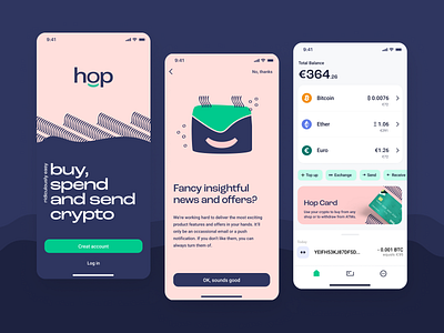 Fintech app with a character! app design branding crypto design fintech fintech app illustrations logo logo design mobile app mobile design pastel product design startup ui design uiux user experience ux ux design uxui