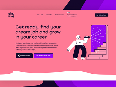 Landing Page and Illustrations by Pony.studio branding colourful design graphic design illustration ui design uiux user experience userinterface