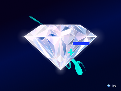 Diamond Illustration 3d branding illustration illustrator logo ui design uiux userinterface vector