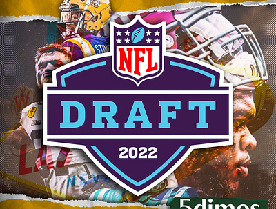 NFL Draft 2022 branding design football graphic design logo nfl social media sports