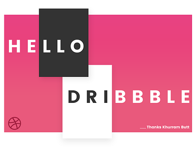 Hello Dribbble first shot hello dribbble thanks