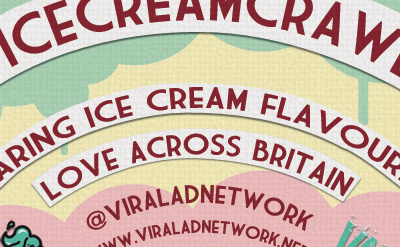 Ice Cream Crawl Cone Holder cone cream design ice illustrator photoshop typography vector