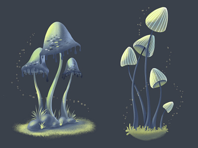 Mushrooms botanical botanical illustration digital illustration digitalart illustration mushroom