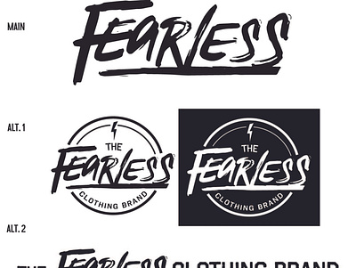 The Fearless Clothing Brand branding clothing brand design handwritten font logo logo design typography