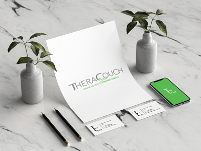 branding for TheraCouch branding logo logo design