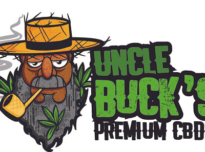 branding for Uncle Buck's Premium CBD branding design illustration logo logo design
