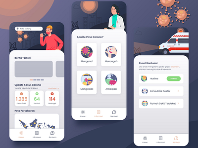 Corona Virus Information App ui ux uidesign inspiration app