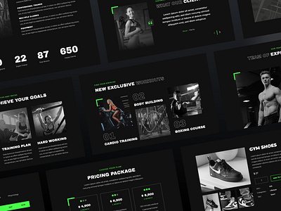 Ngejim - Fitness & Sport Website dark design fitness gym inspiration interface sport ui ux visual web