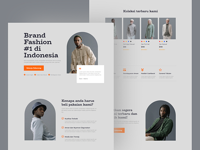 Mens Fashion Landing Page Design