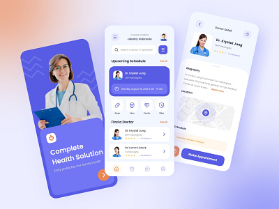 Modoo - Medical Mobile App app appointment booking branding design doctor drug health hospital idea illustration inspiration interface medical nurse ui ux vaccine