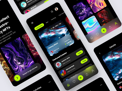 Nofoo - NFT App app branding crypto dark design idea illustration inspiration interface logo mobile nft store trend ui ux