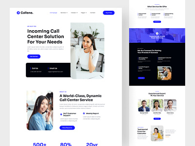 Callene - Call Center Service & Telemarketing app branding call call center costumer design idea inspiration interface logo service telemarketing ui ux