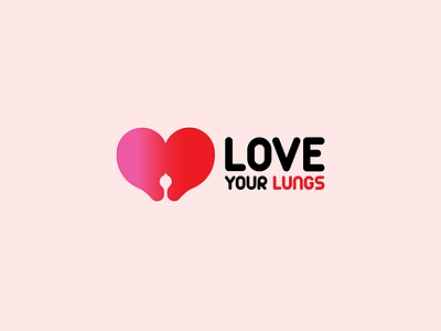 LoveYourLungs :) branding design flat icon illustration logo vector