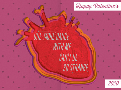 Happy Valentine's 2020 adobe illustrator adobe photoshop anatomical heart card paper cutout valentines valentines 2020 valentines day valentines day card