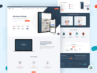 Landing page of ProposalPoint clean design internet landing page proposals redesign ui ux web webdesign