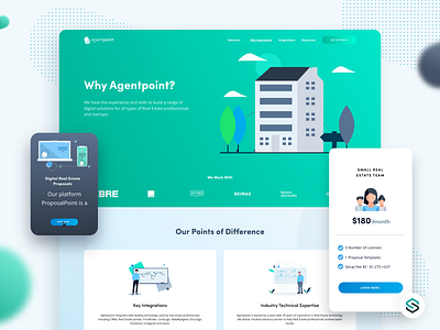 AgentPoint internet landing page redesign ui uidesign userinterface ux web webapp webdesign website design